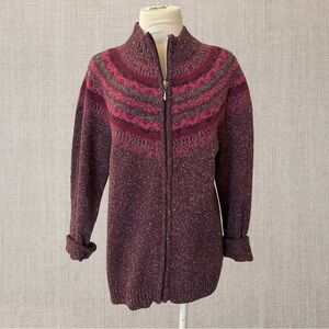 Vintage Penman’s Knit Violet Zip Knit Sweater